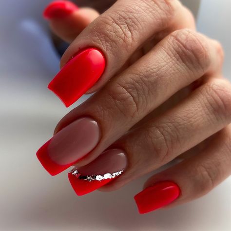 Red Gel Nails, Manicure Nail Designs, Smink Inspiration, Simple Gel Nails, Her Nails, Work Nails, Red Nail, Neon Nails, Fire Nails