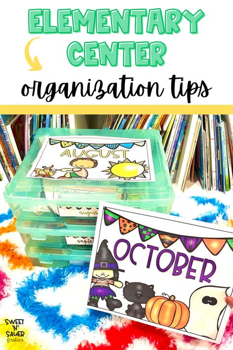 It’s back to school season and it’s the perfect time for work on center organization! Whether you are a veteran teacher or a beginning teacher, these teacher tips for math centers and literacy centers will help you with the chaos. Center organization in the classroom, can easily be done by standards, units, skills, months, seasons, themes, and holidays. It’s important to consider center storage, center activities, center placement, center materials organization, center management, and more! Center Storage Kindergarten, Centers Organization, Organization Center, Tk Ideas, Teacher Storage, Student Centered Classroom, Classroom Library Organization, Classroom Routines And Procedures, Classroom Meetings