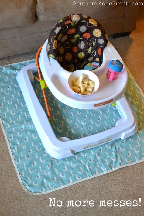 Messy toddler ruling the house? Shield your floors with this DIY no sew splat mat! #ProtectYourEverything #ad Toddler Rules, Splat Mat, Tutorial Sewing, Sewing Tutorials Free, Gifts To Make, No Sew, Diy Fabric, Free Sewing, Crafts To Sell