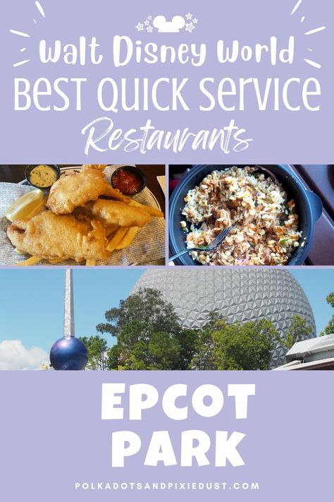 EPCOT is known for its festivals, but it's so much more! We love exploring everything the Park has to offer. And that includes the food! With so many options, there's something for everyone to enjoy. If you're planning a Park day at Epcot and are trying to plan where you want to eat while there, look no further! We've compiled a list of the best quick service restaurants at Epcot.. Best Food At Epcot, Best Epcot Restaurants, Epcot Restaurants, Quick Sandwiches, Meal Schedule, Park Day, Quick Service Restaurant, Dinner Restaurants, Epcot Food