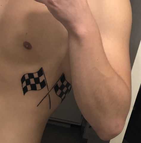 Checker Board Tattoo, Racing Flags Tattoo, Checker Flag Tattoo, Checkered Flag Tattoo Women, Racing Flag Tattoo, Race Flag Tattoo, Nascar Tattoo, Race Car Tattoo, Checkered Tattoo