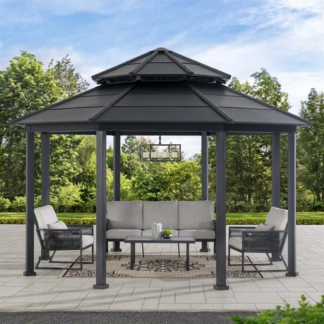 The 6 Best Outdoor Gazebos, Tested by Our Experts Octagonal Gazebo, Hexagon Gazebo, Metal Gazebo, Steel Gazebo, Outdoor Structure, Backyard Shade, Hardtop Gazebo, Outdoor Gazebos, Patio Gazebo