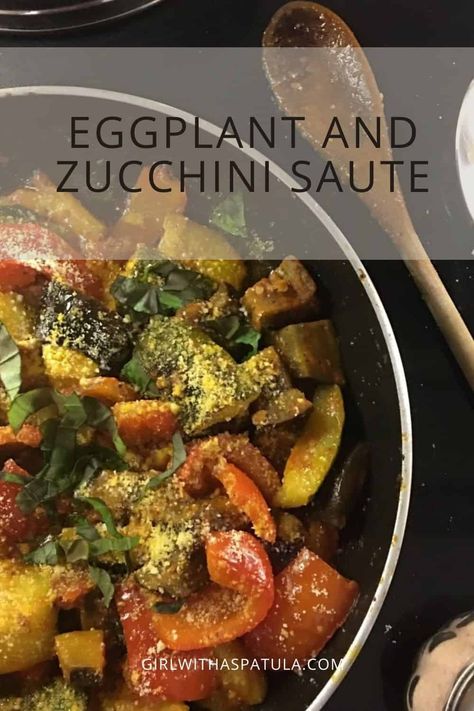 Eggplant and Zucchini Saute | Surprisingly Good! Sauteed Eggplant, Yellow Squash Recipes, Eggplant Zucchini, Ratatouille Recipe, Salt Block, Summer Vegetables, Sauteed Zucchini, Sauteed Veggies, Onion Recipes