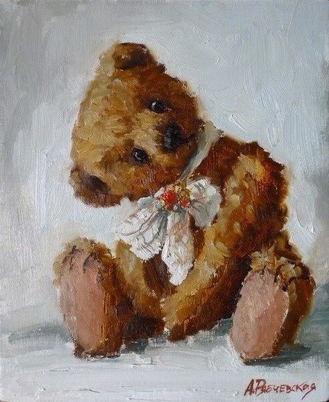 Custom Widgets, Love Bears All Things, Bear Paintings, Teddy Bear Pictures, Soyut Sanat Tabloları, Oil Pastel Drawings, Bear Pictures, Vintage Teddy Bears, Bear Art