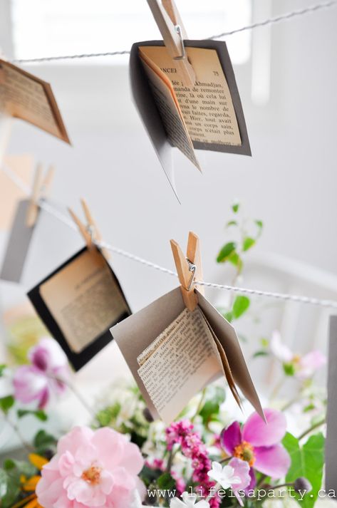 Books Theme Party Decorations, Diy Book Party Decorations, Storybook Themed Party, Book Celebration Ideas, Books Theme Party, It Ends With Us Party, Book Drop Decoration, Books Theme Birthday Party, Book Themed Party Decorations Free Printables