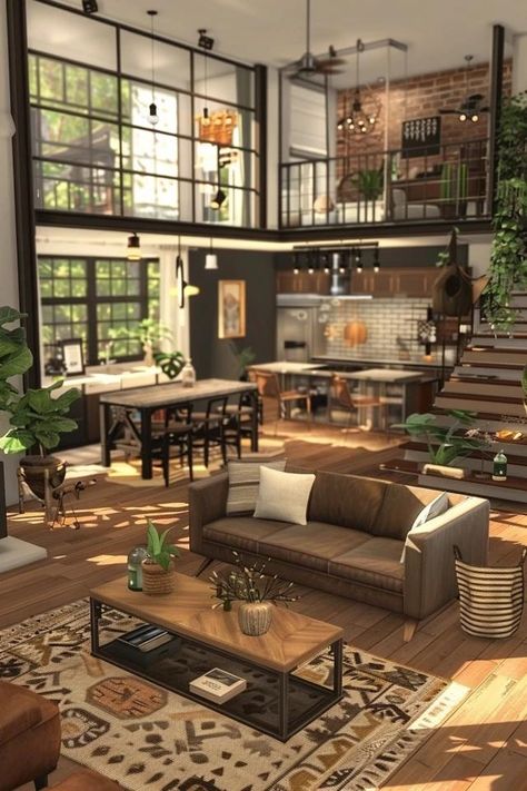 Sims 4 Living Room Ideas for Cozy Spaces Sims 4 Penthouse Interior, Sims 4 Home Interior, Sims 4 Houses Living Room, Sims Lounge Ideas, Modern Sims 4 House Interior, Sims 4 Inside House Ideas, Sims 4 Big Living Room, Sims House Interior Ideas, Sims Cozy House