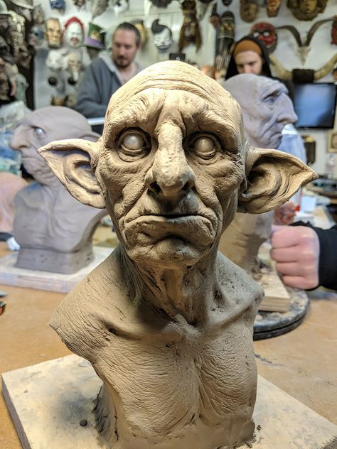 ArtStation - Goblin & Orc, Vimal Kerketta Orc Sculpture, Goblin Sculpture, Clay Goblin, Goblin Art, Sculpture Head, Sculpture Clay, Clay Sculpture, Creature Design, Character Portraits