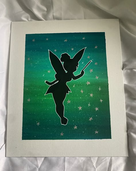 Tinkerbell Painting, Disney Paintings, Friend Ideas, Grad Caps, Cartoon Painting, Inspiration Painting, L Love You, Mini Canvas Art, Art Inspiration Painting