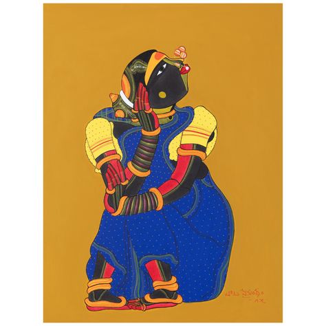 Thota Vaikuntam Paintings, Vaikuntam Paintings, South Asian Art, Painting Canvases, 12 November, Indian Folk Art, Indian Artist, Indian Art Paintings, The Society