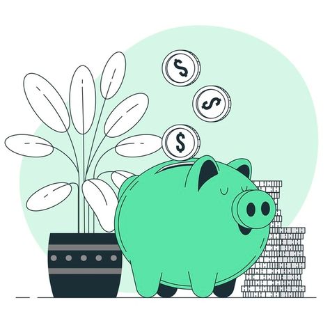 Saving Illustration, Money Illustration, Money Vector, Bank Logo, Investment Illustration, Bank Illustration Graphic Design, Digital Banking Illustration, Piggy Bank Illustration, Finance Illustration Graphics