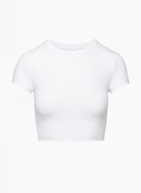 Cropped White Shirt, Spring Summer Capsule Wardrobe, Cropped White Tee, Tee Designs, Cropped T Shirt, Shirt Mockup, Fit Check, Basic Tops, White Crop Top