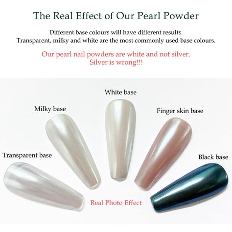 Chrome Pearl White Nails, Milky White Pearl Chrome Nails, Magic White Chrome Nails, Elegant Pearl Nails, Pearl Chrome Nails Designs, Aurora Powder Nails, Translucent Chrome Nails, Pearl White Chrome Nails Design, White Perle Nails