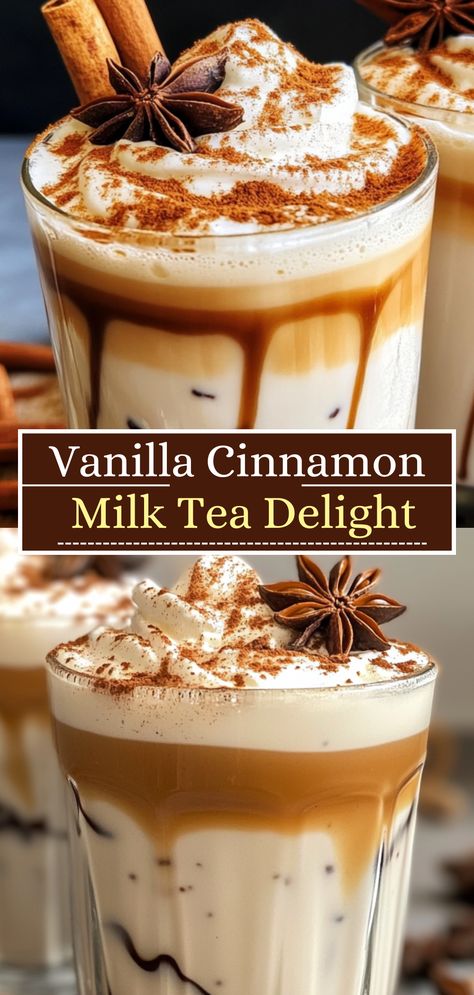 Easy Dessert Recipes: Vanilla Cinnamon Milk Tea Delight Dried Milk Recipes, Hot Cinnamon Drink, Summer Moon Moon Milk Recipe, Easy Milk Drink Recipes, Vanilla Cinnamon Milk Tea, Sweet Milk Recipe, Warm Milk Drinks, Milk Recipes Drink, Sweet Drinks To Make At Home