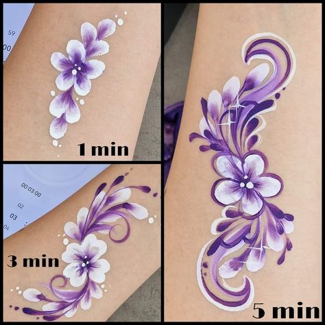 Kawaii Face Paint, Face Painting Designs For Adults, Face Paint Art, Festival Painting, Easy Face Painting Designs, Easy Face Painting, Festival Paint, Adult Face Painting, Practice Painting