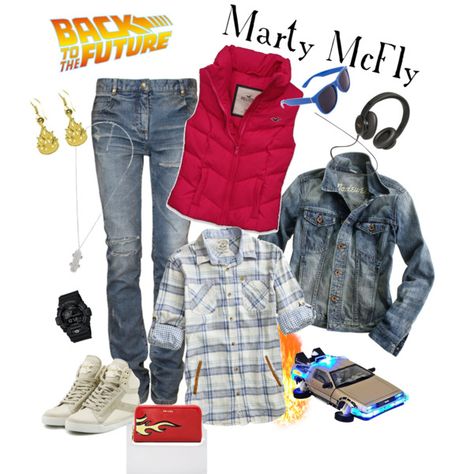 Marty Mcfly Halloween Costume, Marty Mcfly Halloween, Marty Mcfly Costume, My Halloween Costume, Nerd Fashion, Character Inspired Outfits, Marty Mcfly, Trendy Halloween Costumes, Dress Up Day