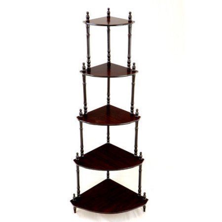 Rustic Corner Shelf, Corner Stand, Cherry Color, Corner Shelf, Corner Unit, Corner Shelves, Ladder Bookcase, Unique Spaces, Corner Bookcase