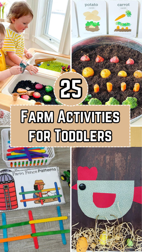 Farm Activities for Toddlers Chicken Theme Preschool Activities, Farm Math Activities For Toddlers, Farm Animal Games For Preschool, At The Farm Activities, Farm Week Toddler Activities, Farming Activities For Toddlers, Farm Ideas For Preschool, Farm Activity For Toddlers, Farm Animals Toddler Activities