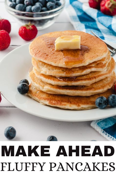 There is nothing better than a pancake breakfast. Using this easy make ahead pancake recipe, you can have the most amazing pancakes anytime! It's perfect for meal prep breakfasts all week long! Homeschool Meals, Slow Cooker Breakfast Casserole, Yummy Pancake Recipe, Dairy Recipes, Whole Wheat Pancakes, Wheat Pancakes, Slow Cooker Breakfast, Happy Housewife, Perfect Pancakes