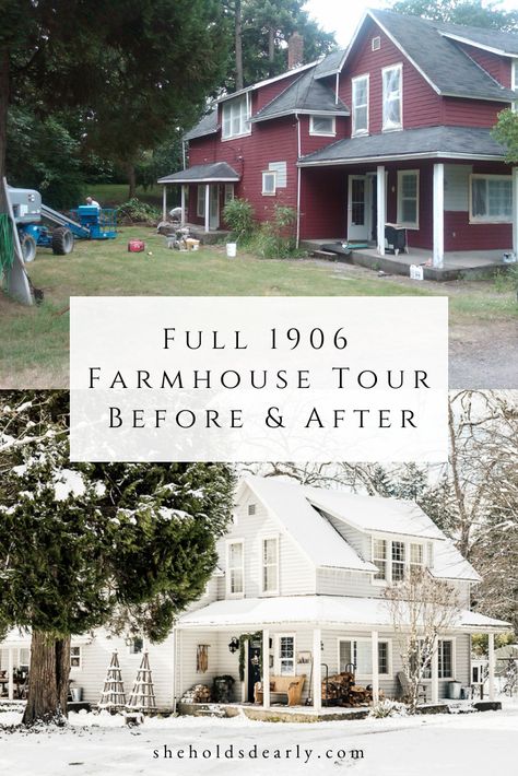 Old Farmhouse Remodel, 1900 Farmhouse, Farmhouse Tour, Farmhouse Renovation, Victorian Farmhouse, Bathroom Farmhouse Style, Farmhouse Remodel, Farmhouse House, Old Farm Houses