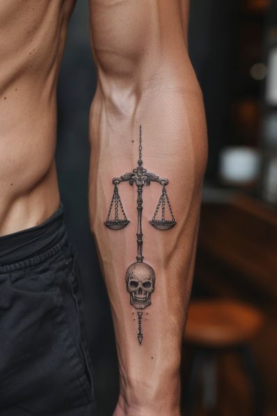 22+ Libra Tattoo Ideas To Inspire You Masculine Libra Tattoo, Male Libra Tattoo, Balance Tattoo Men, Libra Tattoo For Men, Balance Tattoo Ideas, Libra Scale Tattoo, Libra Tattoo Ideas, Libra Scale, Balance Tattoo