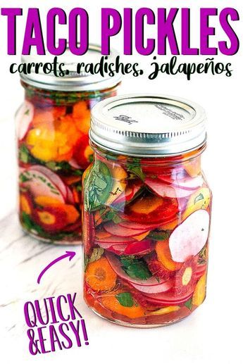 Dried Radish Recipe, Taco Pickles, Mexican Pickled Carrots, Carrots And Radishes, Vegetable Tacos, Pickled Vegetables Recipe, Pickled Foods, Canning Pickles, Radish Recipes