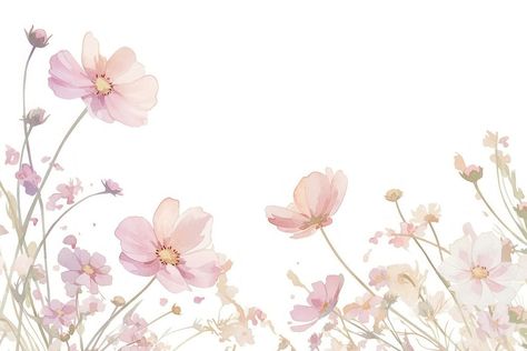 Delicate watercolor floral illustration | premium image by rawpixel.com / Tang Delicate Watercolor, Architecture Graphics, Floral Illustration, Pastel Flowers, Water Colour, Floral Illustrations, Flower Backgrounds, Watercolor Floral, Artistic Designs