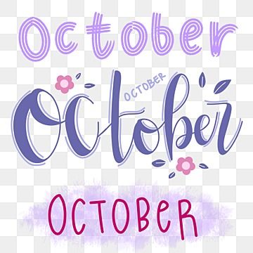 October Handwriting, Hello October Month, December Lettering, Name Of Months, December Month, Calendar October, Png Quotes, October Month, Veri Peri