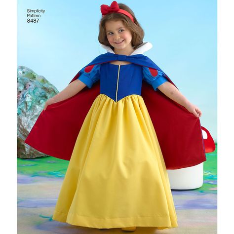 Snow White Costume Kids, Snow White And Cinderella, Headband With Bow, Disney Princess Costumes, Snow White Dresses, Snow White Costume, White Costume, Dress Cape, Snow White Disney