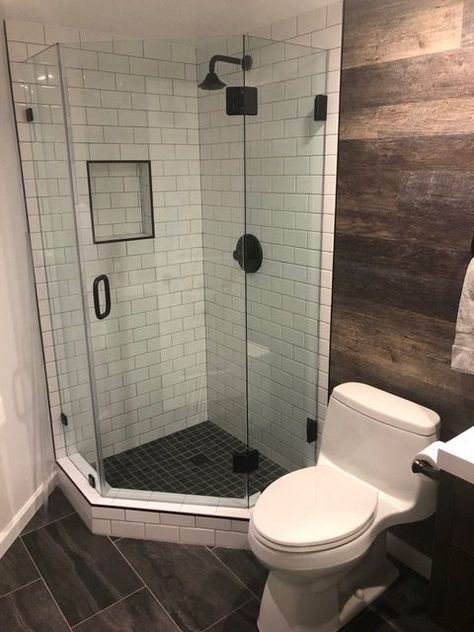 Projects Archive - A Team Residential Remodeling Corner Shower Stalls, Small Full Bathroom, Small Bathroom With Shower, Full Bathroom Remodel, Small Bathroom Makeover, Bathroom Remodel Designs, Bathroom Remodel Shower, Corner Shower, Bathroom Layout