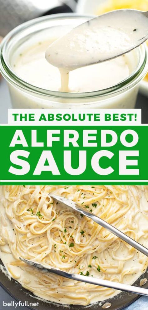 The best homemade Alfredo sauce made from scratch with only a handful of natural ingredients. This easy recipe comes together in just minutes and will knock your pasta socks off! Store-bought Alfredo doesn't even compare. Homemade Alfredo Sauce Easy, Best Homemade Alfredo Sauce, Best Alfredo Sauce, Best Alfredo, Homemade Alfredo Sauce Recipe, Alfredo Sauce Easy, Best Spaghetti Sauce, Alfredo Sauce Recipe Easy, Make Alfredo Sauce