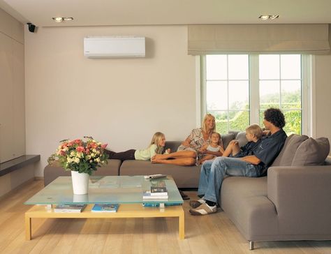 Bob's Tip of the Day: Mini-split systems consist of two main components: a condenser/compressor unit that sits outside, and one or more air handlers that distribute cooled air indoors. The components are connected by wiring and a conduit for refrigerant. The benefits of a mini-split? Unlike a window air conditioner, a mini-split is controlled via a thermostat, and it won’t block a window. A mini-split cools a particular room (or rooms) and can be shut off as needed to save energy. Ductless Ac, Ductless Heat Pump, Heat Pump Installation, Ductless Air Conditioner, Air Conditioning Maintenance, Ducted Air Conditioning, Ductless Mini Split, Air Conditioning Services, Air Conditioning Installation