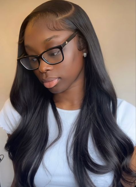 Frontal Wig Hairstyles, Birthday Hairstyles, Quick Weave Hairstyles, Frontal Hairstyles, Pretty Braided Hairstyles, Dope Hairstyles, Hair Ponytail Styles, Ponytail Styles, Middle Part