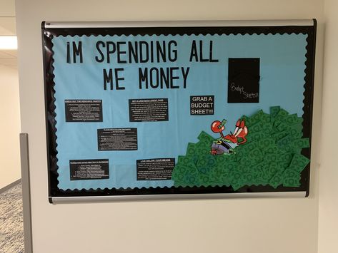 Personal Finance Bulletin Board, Ra Academic Bulletin Boards, Ra Bulletin Boards Recycling, Ra Bulletin Boards Midterms, Meme Ra Bulletin Board, College Bulletin Boards, Work Bulletin Boards, Ra Boards, Ra Bulletins