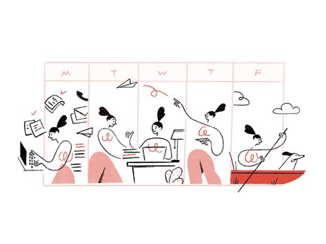 Plan your week ahead by Yin Weihung for Doist on Dribbble Declutter Illustration, Transparency Illustration, Planning Illustration, Hello Illustration, Plan Illustration, Step Illustration, Adobe Illustrator Art, Plan Your Week, 카드 디자인