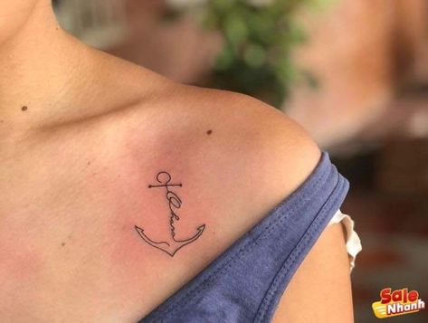 Family Anchor Tattoos, Anchor Tattoos For Women, Tiny Anchor Tattoo, Small Anchor Tattoos, Small Symbol Tattoos, Small Wolf Tattoo, Anker Tattoo, Anchor Tattoos, Pretty Tattoos For Women