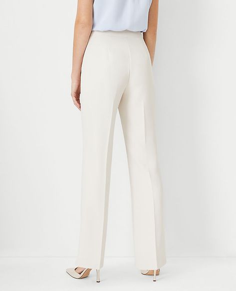 606858 Trouser Pants Pattern, White Trouser Pants, Business Clothes, Side Zip Pants, White Dress Pants, Knitted Suit, Dressy Pants, Petite Pants, Trendy Clothes For Women