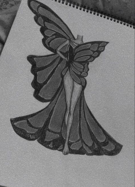 Butterfly Dress Drawing Fashion Illustrations, Butterfly Dress Drawing, Womens Body Sketch, Fashion Illustration Tutorial, Fashion Illustration Collage, Fashion Illustrations Techniques, Fashion Drawing Sketches, Fashion Drawing Tutorial, Illustration Collage