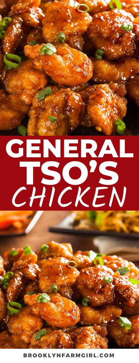 Battered and fried General Tso’s Chicken is a saucy treat to replicate your favorite Chinese takeout. Dressed in a sweet and savory sauce, you won’t be able to get enough! Easy General Tso Chicken, General Tso's Chicken Recipe, General Tso's Chicken, Tso Chicken, General Tso Chicken, Better Than Takeout, General Tso, Egg Drop Soup, Takeout Food