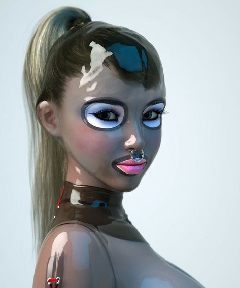 Hood Girls, Latex Lady, Rubber Doll, Catsuit, Halloween Face Makeup, Deviantart, Pure Products, Makeup, Hair