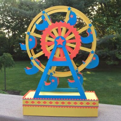 Papercraft Ferris Wheel | Tektonten Papercraft Paper Ferris Wheel, Park Project, Printable Toys, Carnival Theme, Carnival Birthday Parties, Carnival Themes, Carnival Birthday, Circus Theme, Circus Party