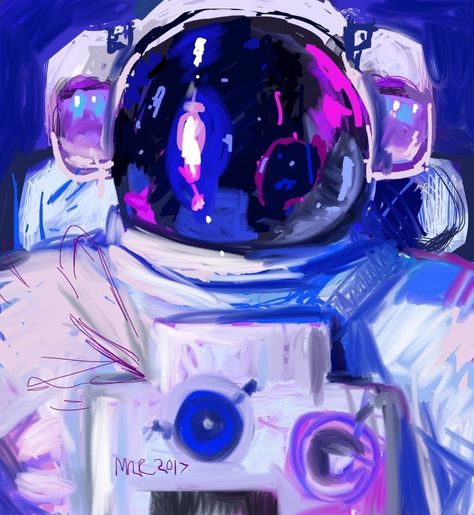 The Astronaut, Space Suit, Drawing Art, Art Artist, Wattpad, Blue, Art