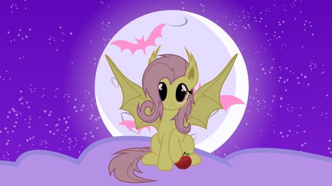 LOVE IT! FlutterBat! Fluttershy Computer Wallpaper, Fluttershy Wallpaper Pc, Vampire Fluttershy, 2014 Wallpaper, Bat Pony, Wallpaper Thanksgiving, My Lil Pony, Halloween Banner, Halloween Icons