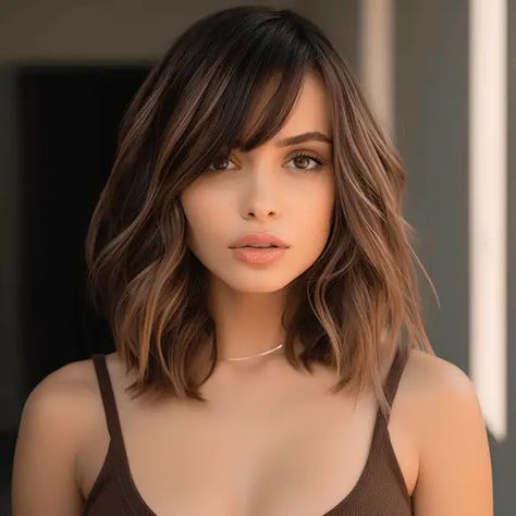 39 Cute Curtain Bangs Hair Ideas Trending Right Now Short Brown Hair With Side Bangs, Layered Short Hair Side Part, Side Curtain Bangs Medium Hair, Cute Curtain Bangs Hairstyles, Cute Curtain Bangs, Bangs Haircut Ideas, Curtain Bangs Side Part, Curtain Bangs Hairstyles, Brown Hair Bangs