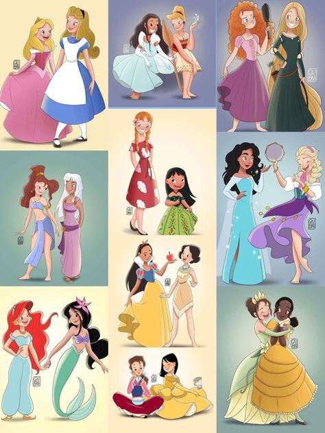 Disney Fanart Deviantart, Disney Princess Next Generation, Disney Princess As Parents, Disney Princess New Look, Disney Princess Crossover, Disney Princesses As Villians, All Disney Princesses Together, Disney Princess Fanart, Non Disney Princesses