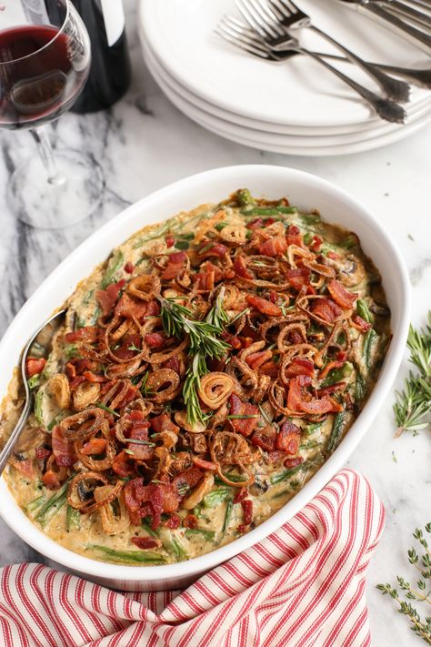 Thanksgiving Dinner: Green Bean Casserole | The Pioneer Woman Pioneer Woman Green Beans, Green Bean Casserole With Bacon, Casserole Dinners, Casserole With Bacon, Shallot Recipes, Homemade Green Bean Casserole, Classic Green Bean Casserole, Greenbean Casserole Recipe, Homemade Gravy