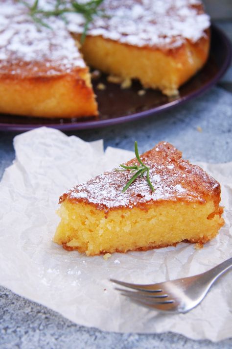 Lemon Polenta, Lemon Polenta Cake, Cornmeal Cake, Cornmeal Recipes, Polenta Cake, Polenta Cakes, Semolina Cake, Lemon Cakes, Easy Cakes