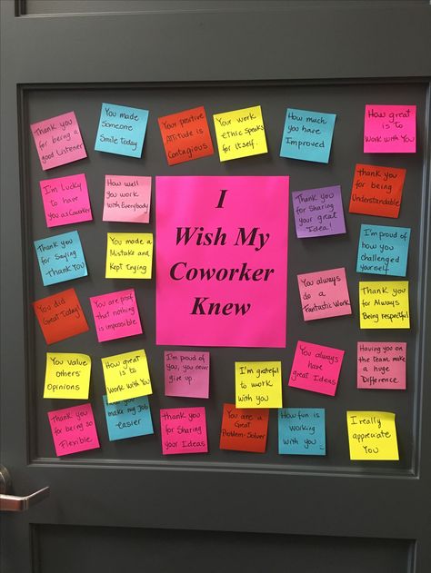 Boost Morale At Work Ideas Bulletin Boards, Fun Meeting Ideas For Work, Associate Board Ideas, Workplace Encouragement Ideas, Employee Brag Board Ideas, Positive Workplace Ideas, Staff Day Activities, Office Meet And Greet Ideas, Team Boards Work Ideas