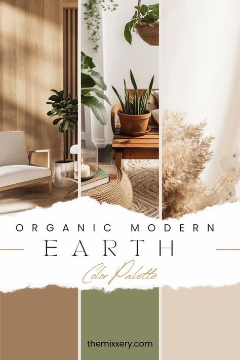 Organic Modern Style in Interiors: A Look at the Latest Trends Outdoor Oasis Patio, Earth Colour Palette, Beige Wall Colors, Organic Modern Style, Earthy Living Room, Earthy Home, Modern Style Furniture, Perfect Living Room, Modern Color Palette