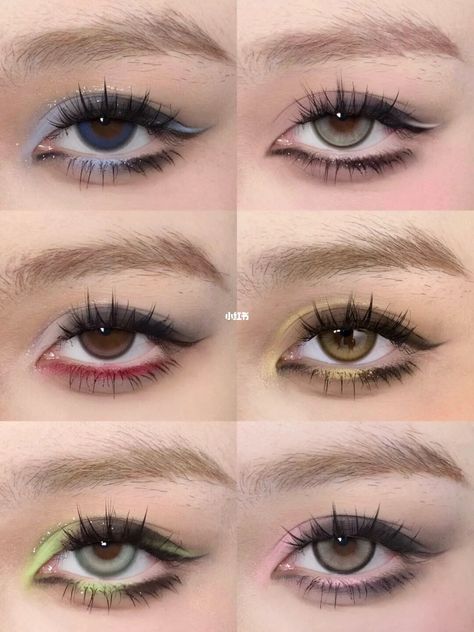 Eyeshadow looks collection Makeup For Almond Eyes, Aesthetic Eye Makeup, Almond Eye Makeup, Aesthetic Eye, Maquillage On Fleek, Pretty Eye Makeup, Doll Eye Makeup, Korean Eye Makeup, Eye Makeup Pictures