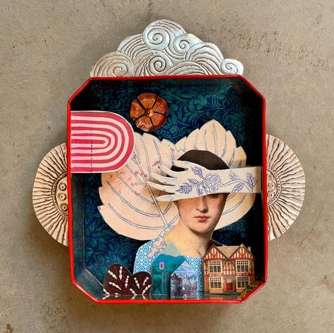 Found Object Art Assemblages, Good Illustration, Not Understanding, Box Assemblage, Matchbox Art, Collage Art Projects, Trash Art, Found Object Art, Cardboard Art